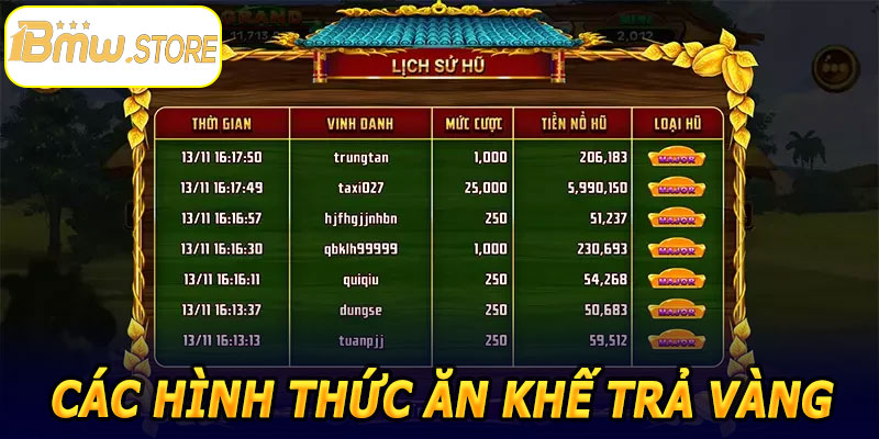 Các hình thức chơi Ăn Khế Trả Vàng 1BMW